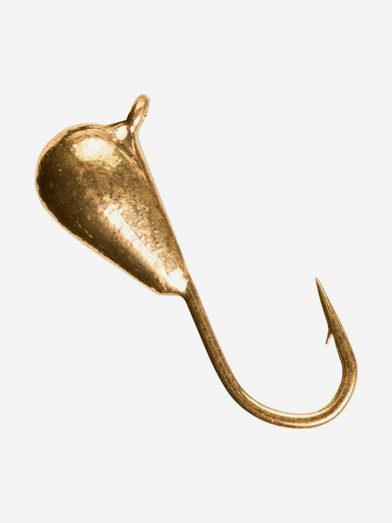 Мормышка Helios вольфрамовая Капля с ушком 2,5мм 0,28г Go (MW-1125-Go), 10 штук в упаковке