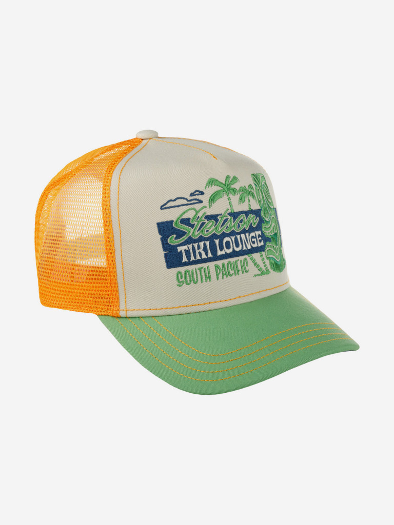 Бейсболка с сеточкой STETSON 7751195 TRUCKER CAP TIKI LOUNGE (зеленый)