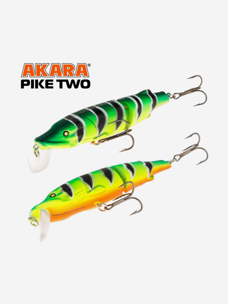 Воблер Akara Pike Two 100F минноу плавающий на щуку 17гр A107