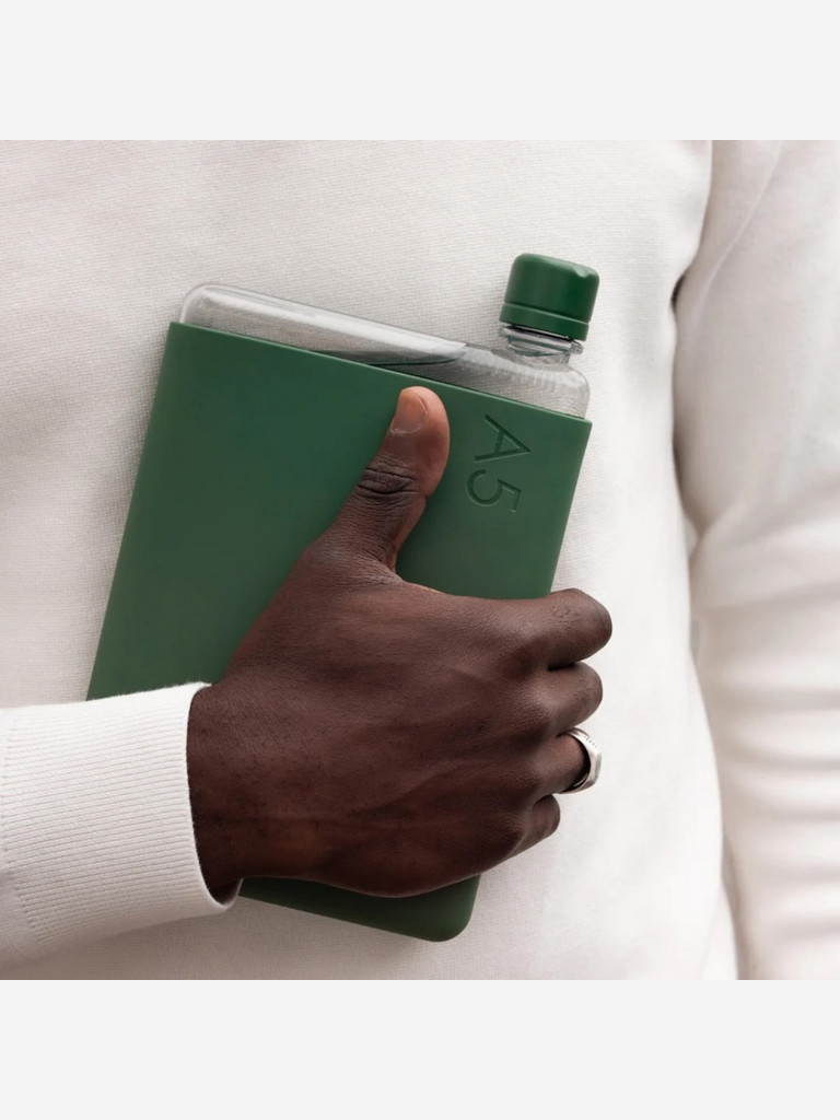 Бутылка с силиконовым чехлом Memobottle A5, зеленый