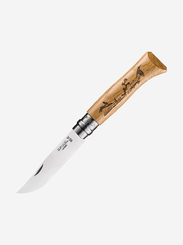 Нож складной для рыбалки и охоты Opinel Animalia Hare 08