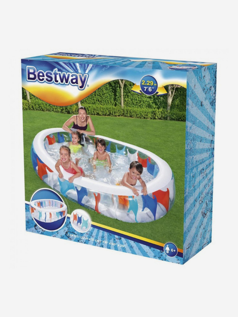 Бассейн овальный семейный Bestway 54066, 229х152х51 см