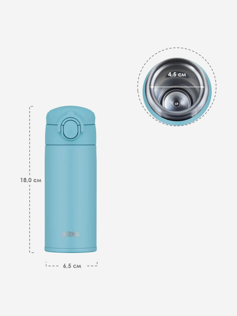 Термокружка для кофе 350 мл THERMOS JOK-350 голубая