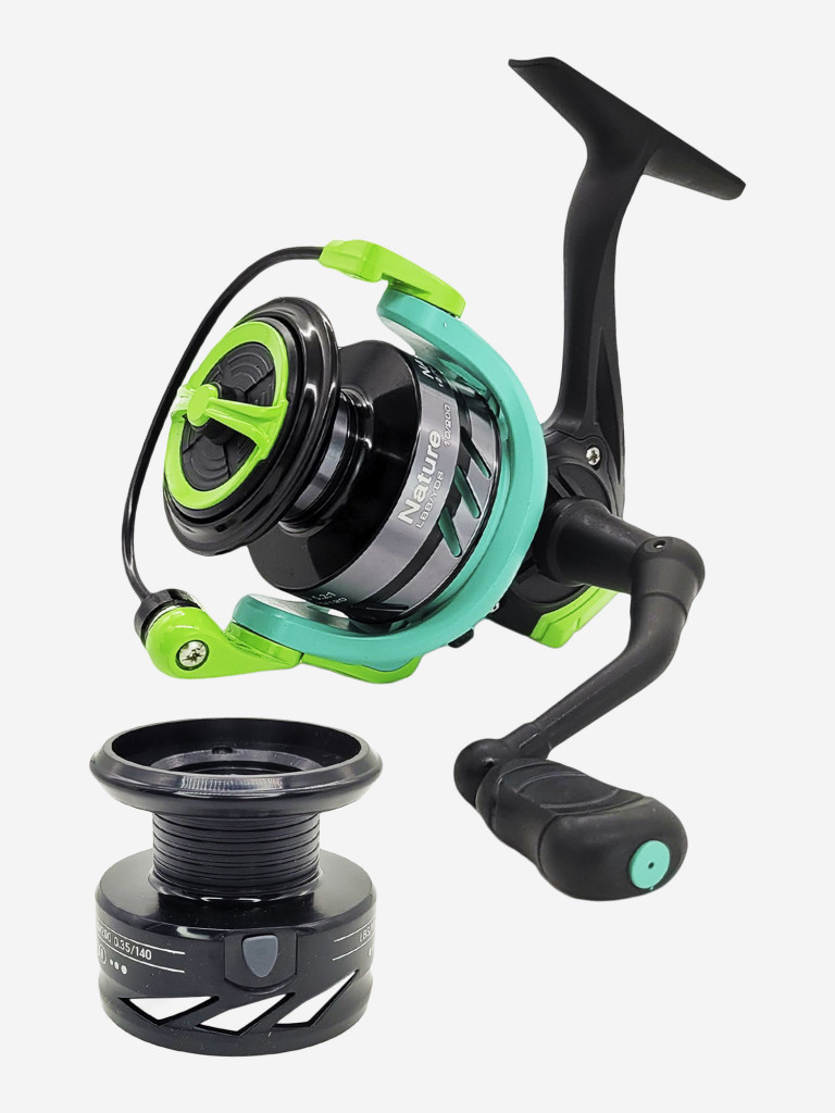 Катушка Kaida NATURE 2000, с передним фрикционом, с дополнительной шпулей