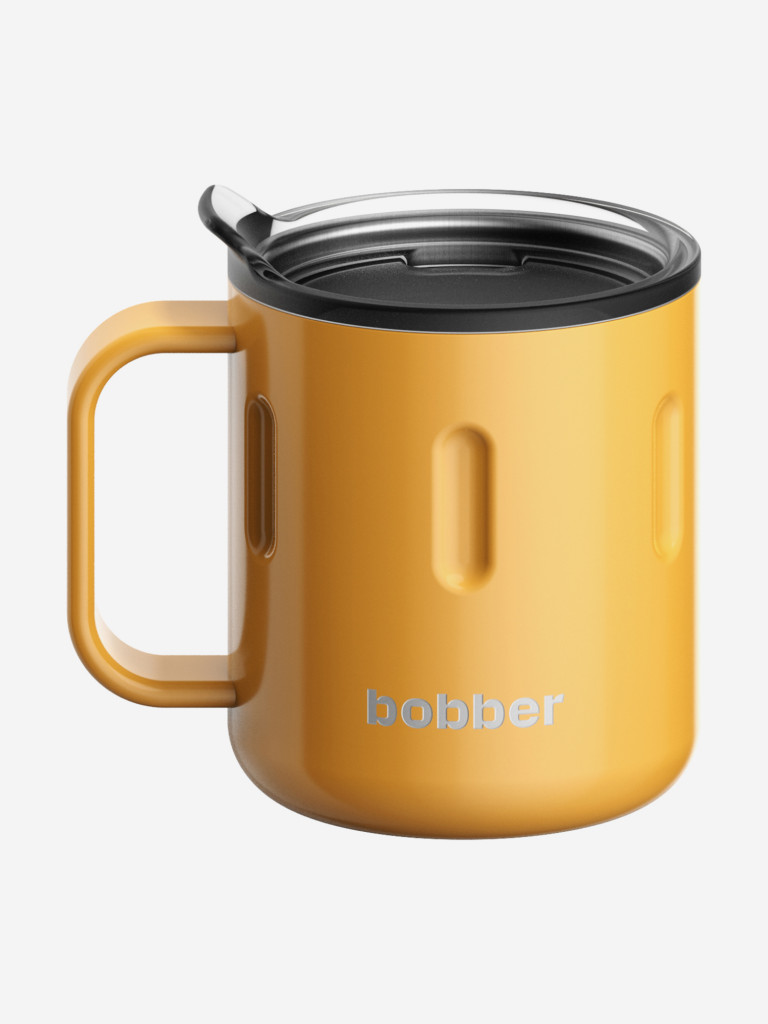 Вакуумная стальная термокружка с крышкой Bobber Mug 300 мл оранжевый тепло до 2 часов