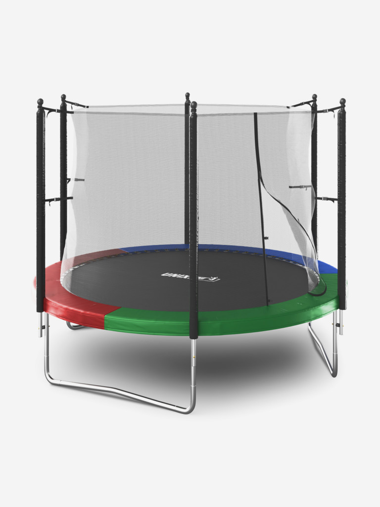 Батут каркасный UNIX Line Simple 10 ft Color с внутренней защитной сеткой, общий диаметр 305 см, до 140 кг