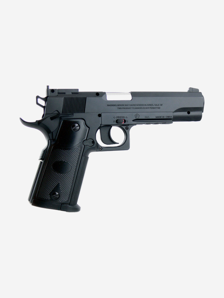Пневматический Кольт 1911 Stalker пистолет газовый металлический 4.5мм