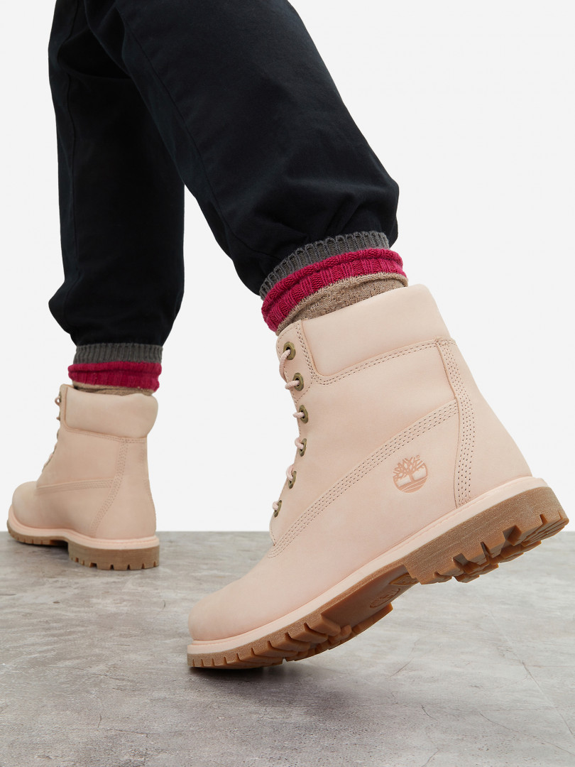 фото Ботинки утепленные женские timberland 6in premium boot, розовый