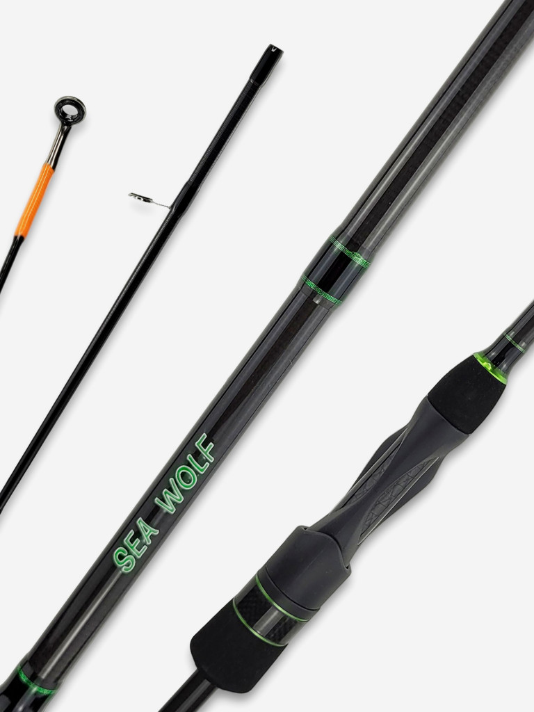Спиннинг для рыбалки Fish Crystal SEA WOLF SW662UL-S-21 (цельная вершинка) 1.98м 0.5-5.0гр, 2 секц.