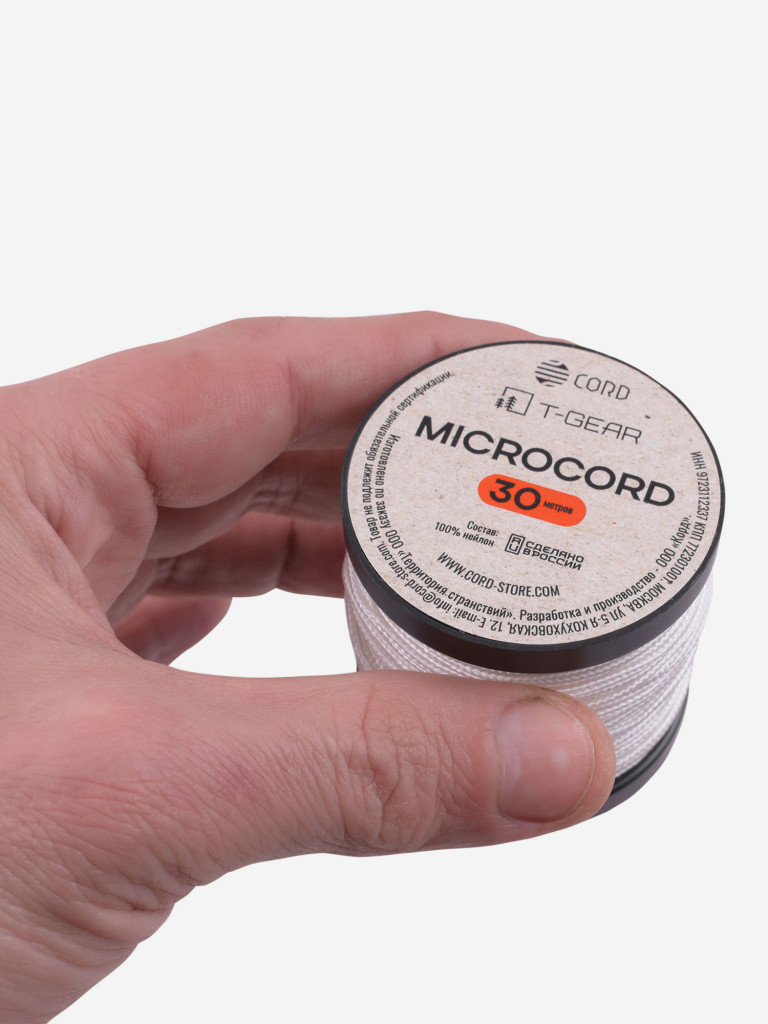 Микрокорд T-Gear x CORD nylon катушка 30м (White)