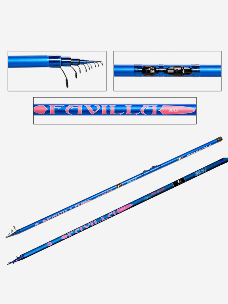 Удилище телескопическое с кольцами Briscola Favilla Bolo, 5 м, 5 колен