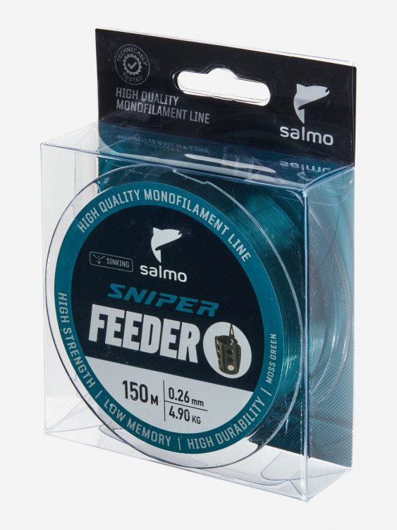 Леска рыболовная Salmo Sniper FEEDER Moss Green монофильная длина 150 м, диаметр 0,26 мм