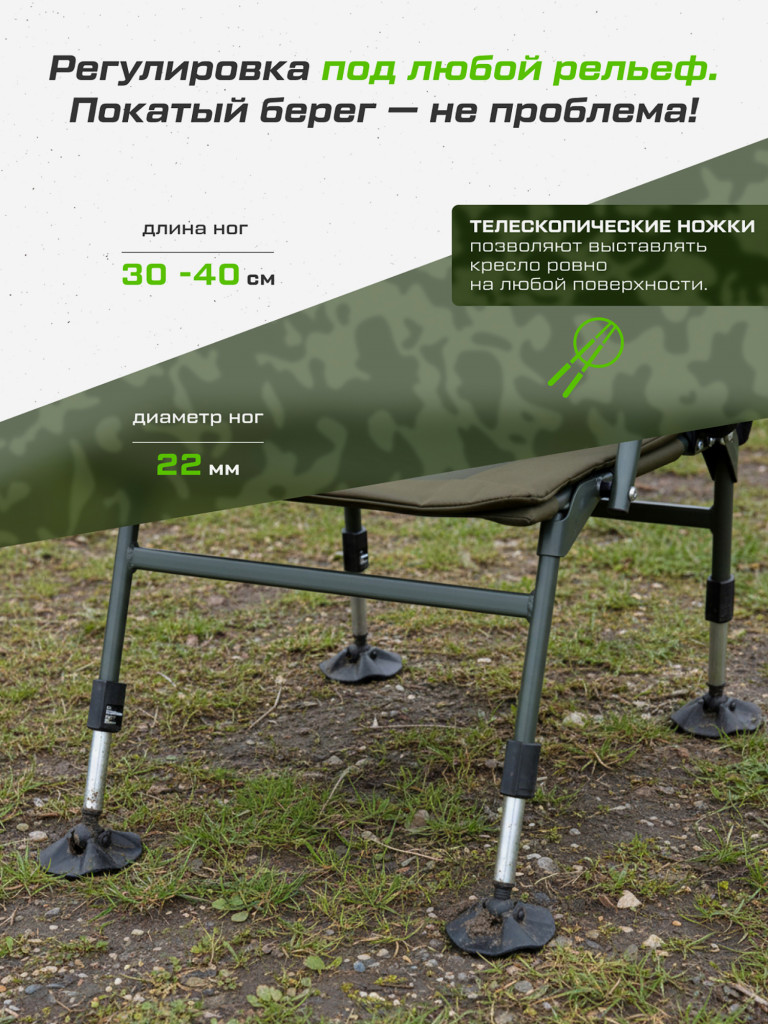 Кресло карповое CARP PRO Torus с подлокотниками