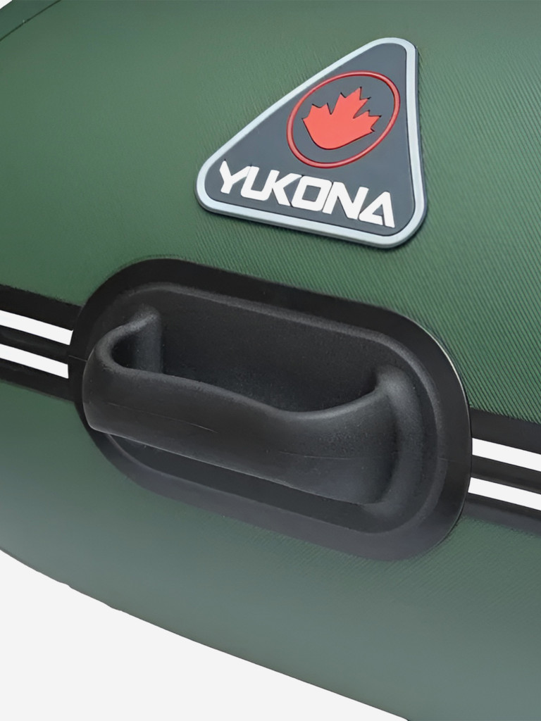 Лодка ПВХ надувная под мотор Yukona 280 TL двухместная для рыбалки, зеленая