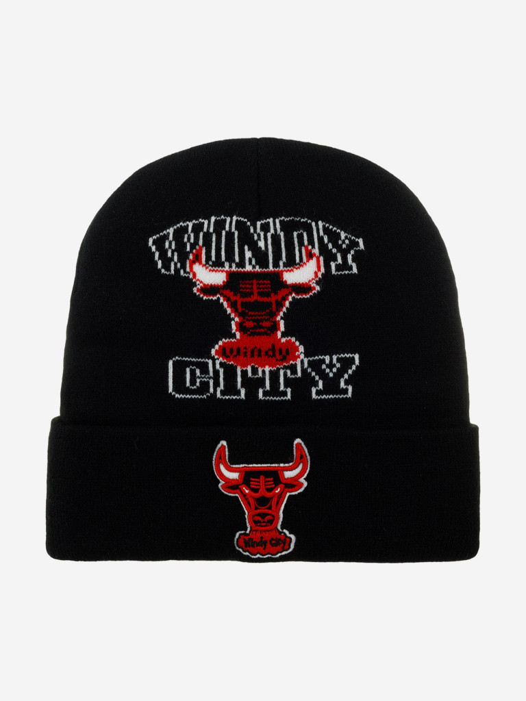 Шапка с отворотом MITCHELL NESS KTCFSH22022-CBUBLCK Chicago Bulls NBA (черный)