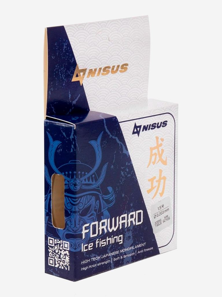Леска для рыбалки Nisus FORWARD ICE FISHING Nylon 0,203мм, 50м, 3,55кг, прозрачный