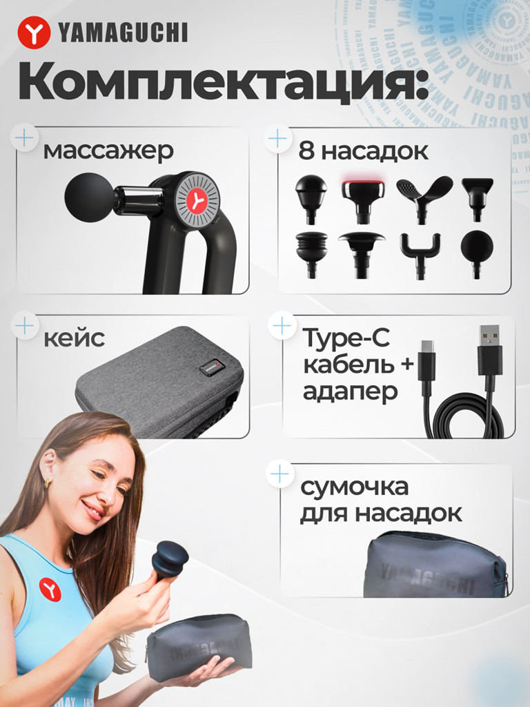 Перкуссионный массажер для тела Massage Gun MAX PRO