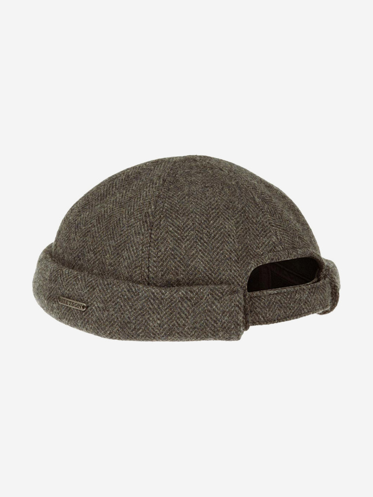 Шапка докер STETSON 8820502 DOCKER WOOL HERRINGBONE (серый)