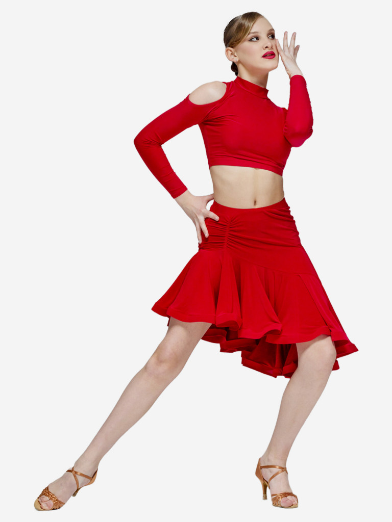 Юбка спортивная для бальных танцев GEORGIA RED