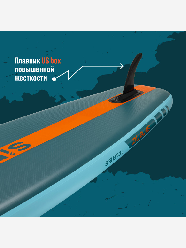 Надувная двухслойная SUP-доска SIRENA TOUR 12,6, сапборд с веслом, насосом и рюкзаком
