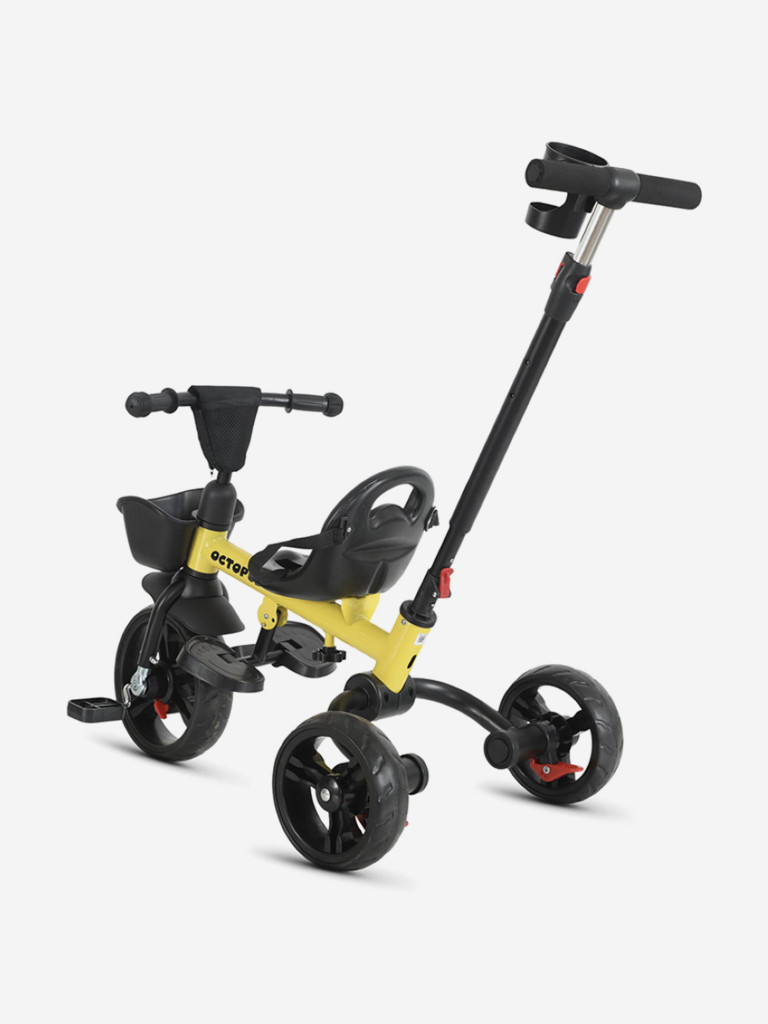 Велосипед детский трехколесный складной Maxiscoo Octopus желтый, 2026