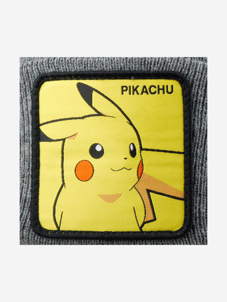 Шапка с отворотом CAPSLAB CL/PKM/1/BON/PIK2 Pokemon Pikachu (серый)