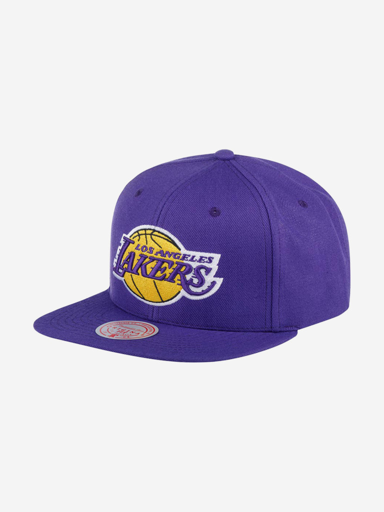 Бейсболка с прямым козырьком MITCHELL NESS HHSS3256-LALYYPPPPURP Los Angeles Lakers NBA