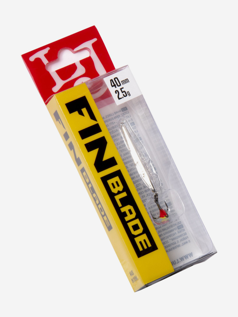 Блесна вертикальная зимняя Lucky John FIN Blade с цепочкой и тройником, длина 40 мм S, блистер