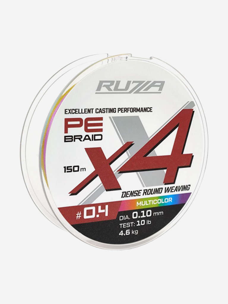 Шнур X4 150м Multicolor 0,10мм 4,6кг/10lb
