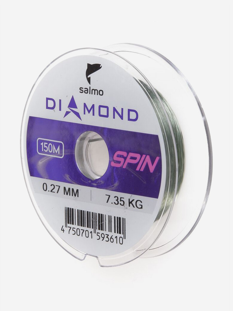Леска монофильная для летней рыбалки Salmo Diamond SPIN длина 150 м, диаметр 0,27 мм, упаковка из 10 штук
