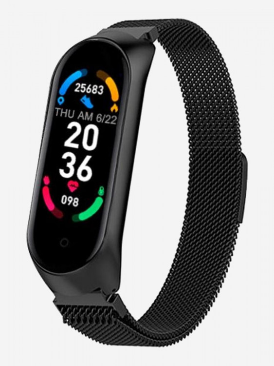 Смарт-часы BandRate Smart BRSM66BBWB с трекером сердечного ритма, датчиком кислорода в крови, будильником