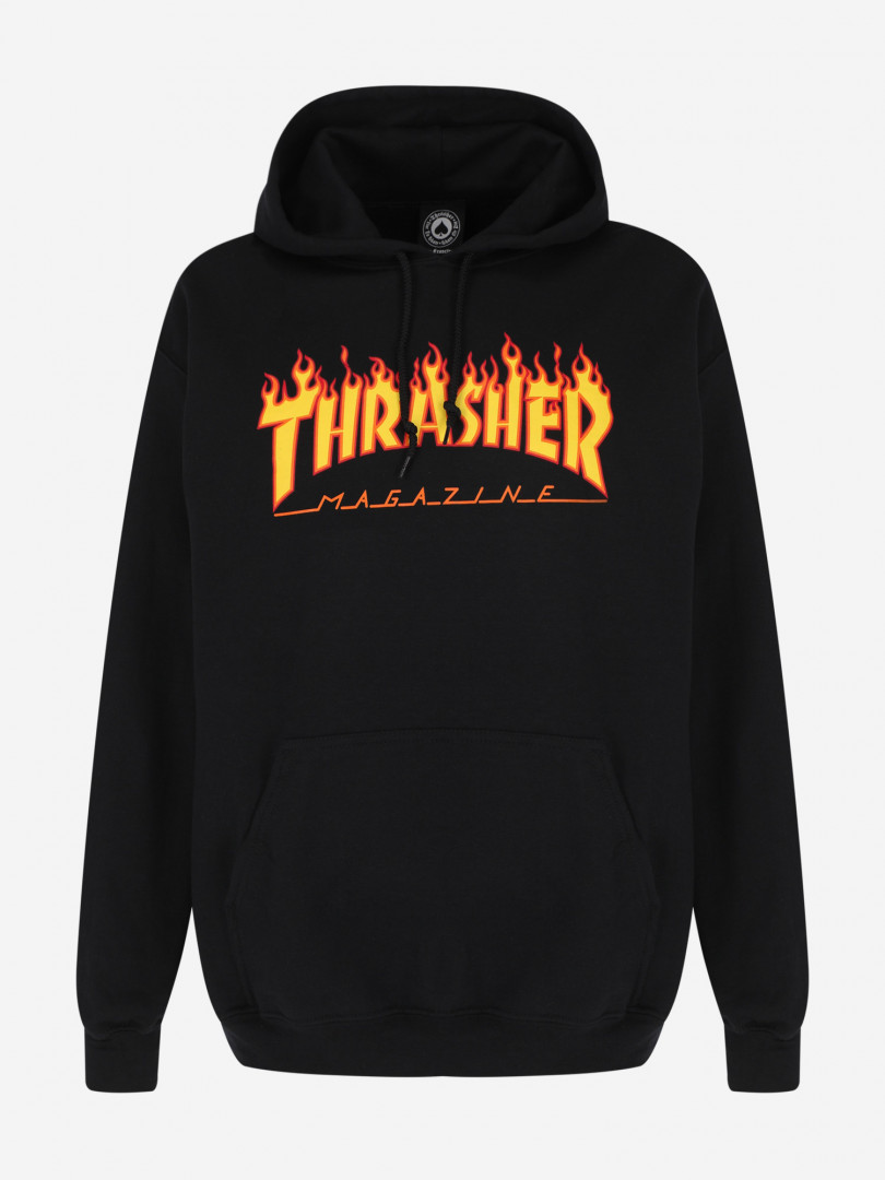 Худи мужская Thrasher Flame Logo 30251160299 Черный, размер 46, 48, фото 6