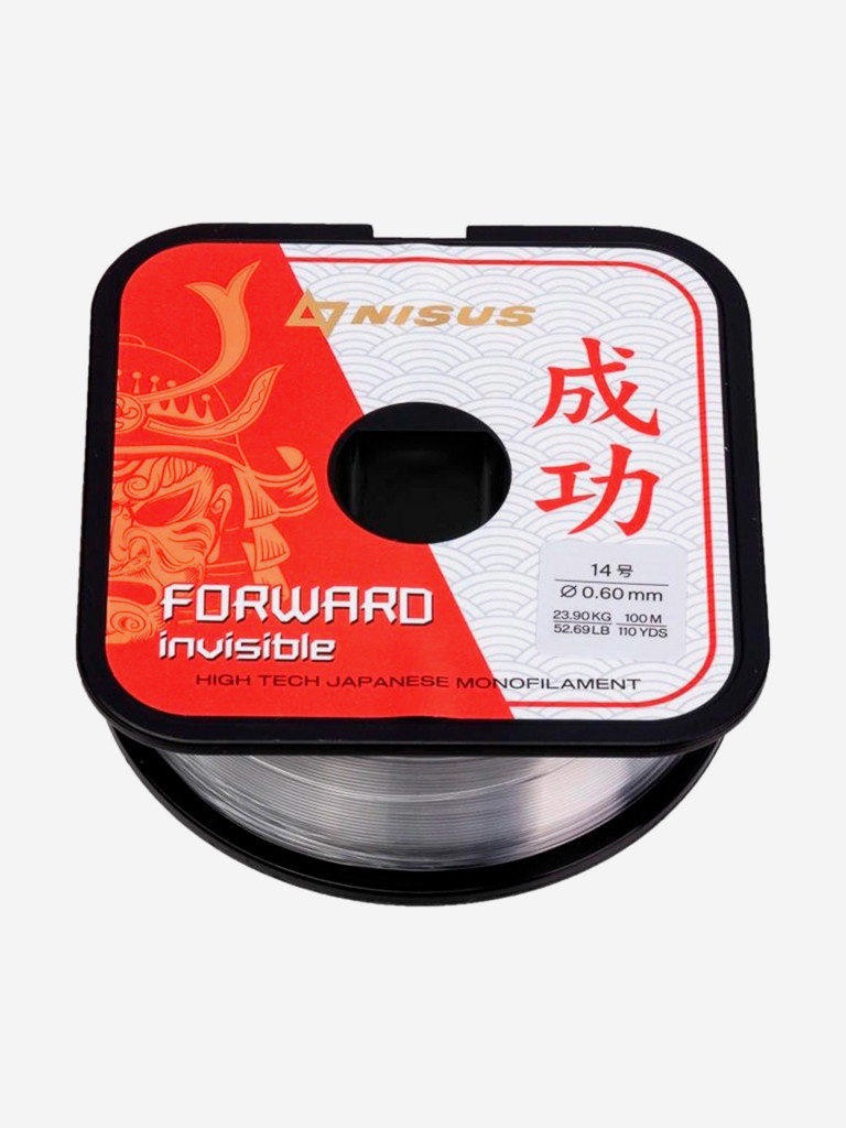 Леска для рыбалки Nisus FORWARD Invisible Nylon 0,600мм, 100м, 23,9кг, прозрачный