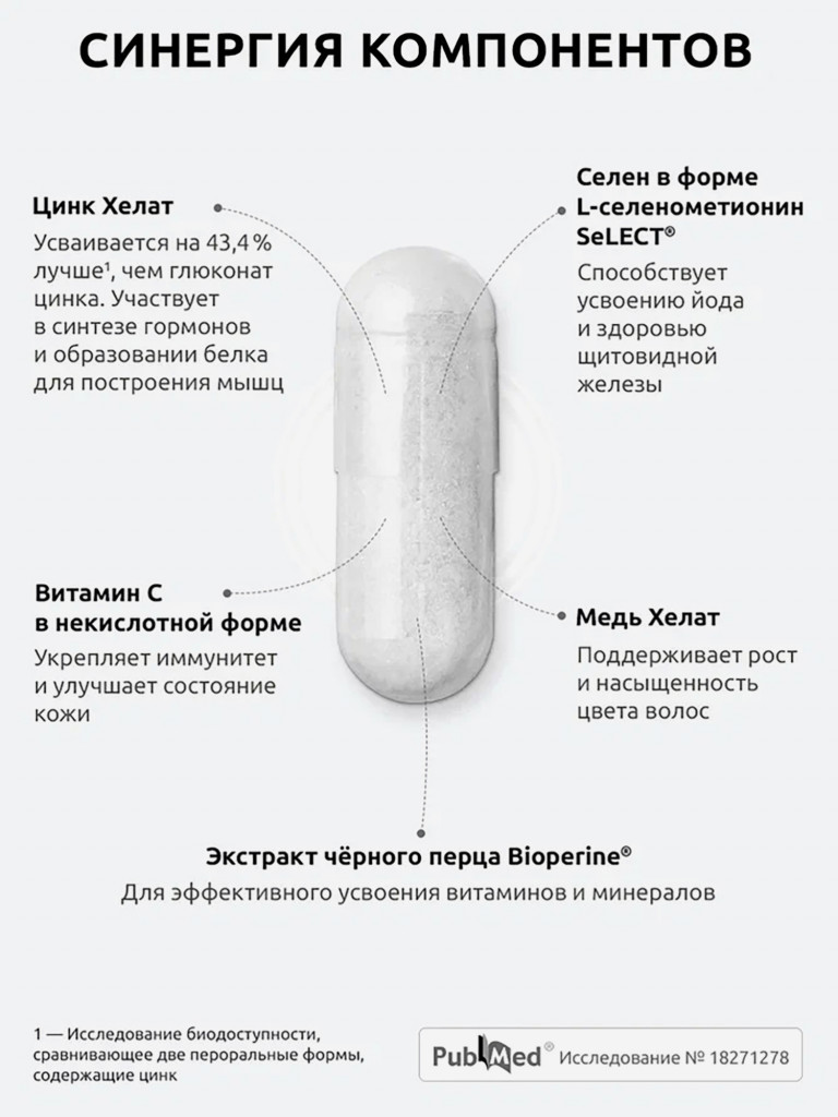 Цинк Селен Ultrabalance 90 капсул