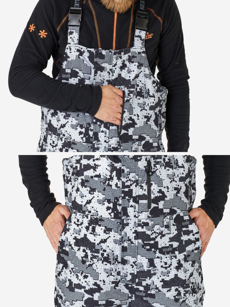 Костюм зимний Norfin EXPLORER 2 CAMO (куртка+полукомбинезон) для рыбалки и охоты