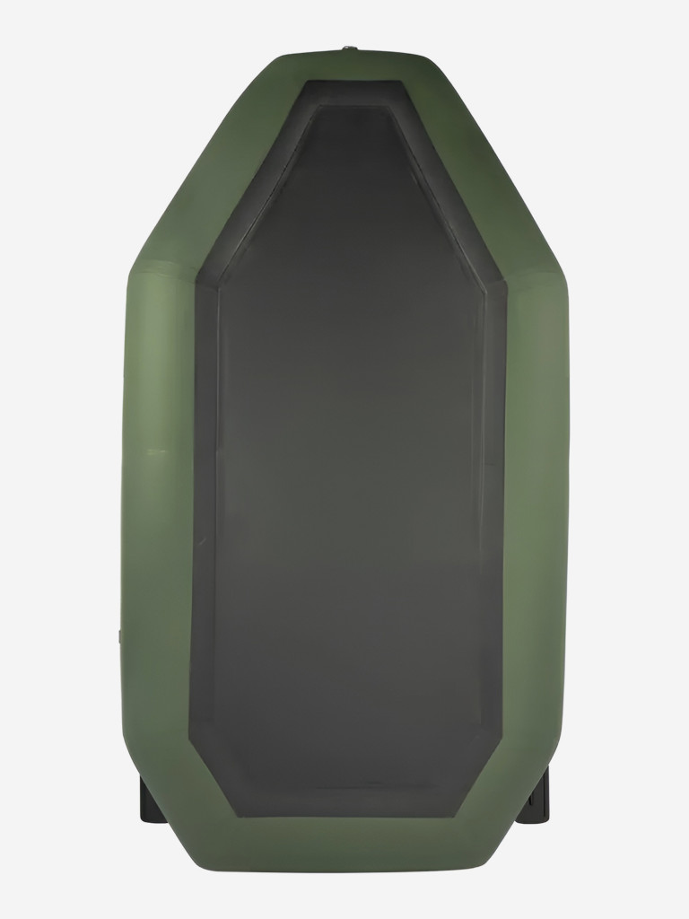 Лодка ПВХ надувная под мотор YUKONA 260 GT двухместная для рыбалки гребная зеленая