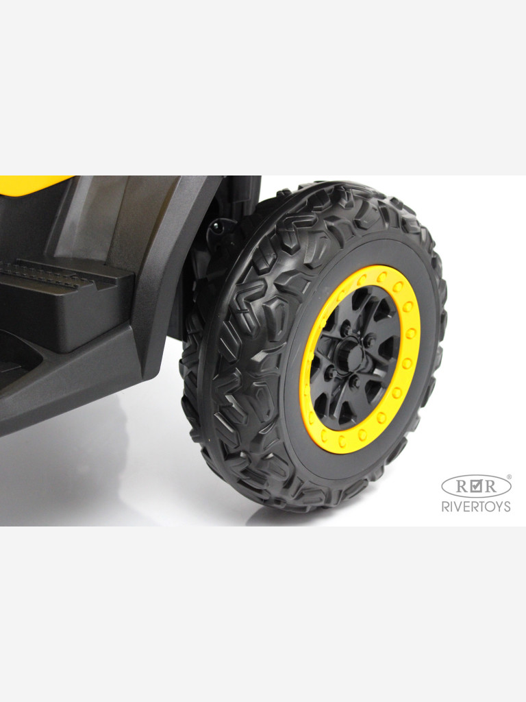 Детский электроквадроцикл RIVERTOYS T001TT 4WD желтый
