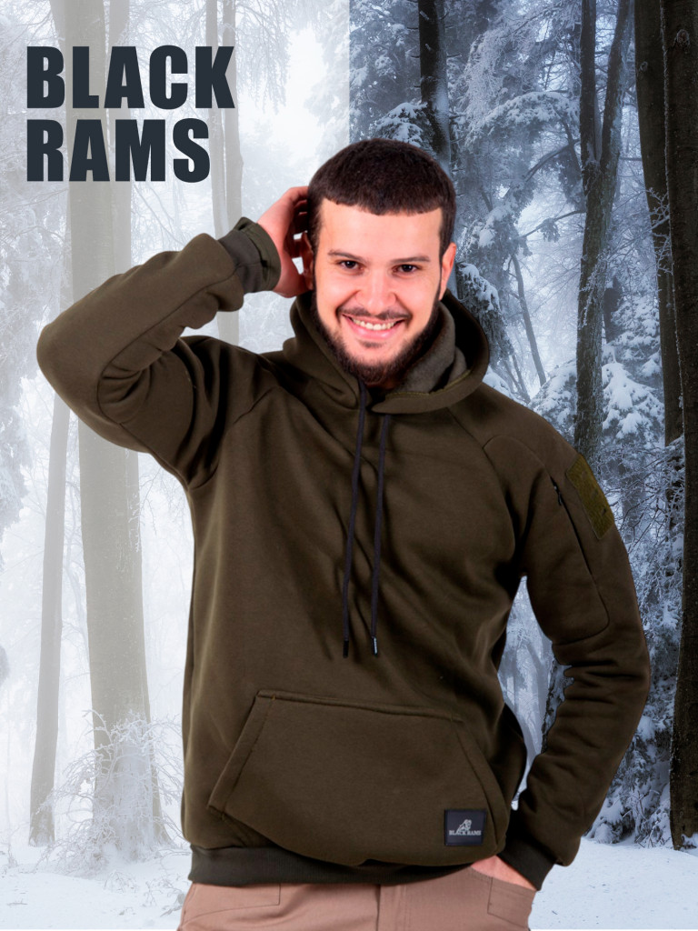Худи для охоты и рыбалки Black Rams HBR-001 Хаки XL