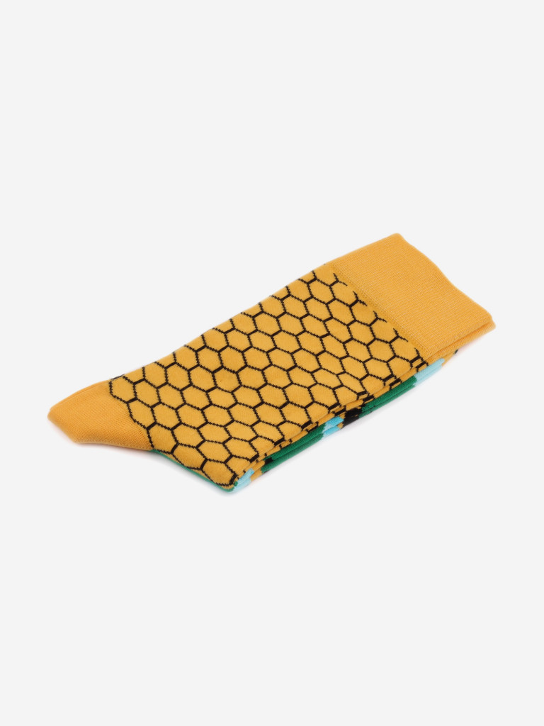 Носки с пчёлами Burning Heels, Bees, Green/Yellow