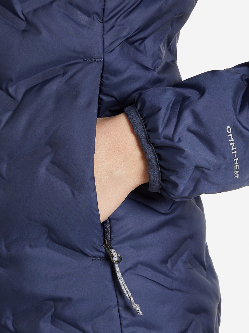 фото Пуховик женский columbia delta ridge long down jacket, синий