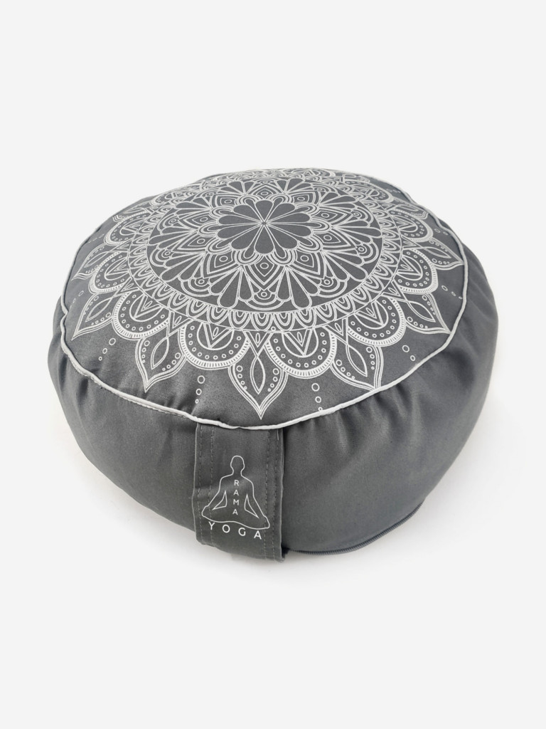 Подушка для медитации Mandala Grey, серый, размер 30 х 30 х 15 см вес 2 кг состав гречишная лузга