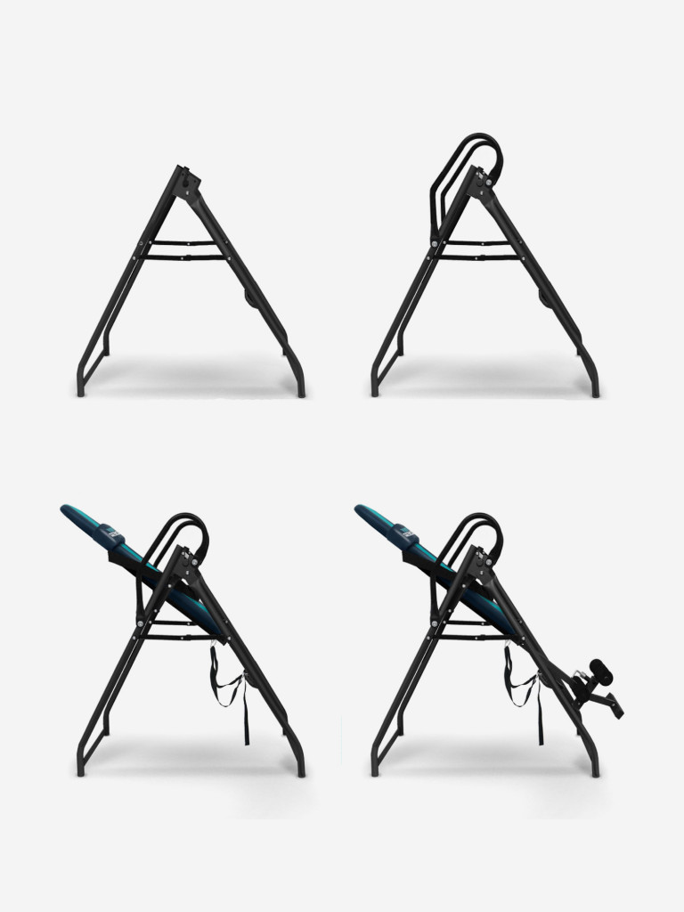 Инверсионный стол Vortex С ПОДУШКОЙ для спины, позвоночника, тренажер от боли в спине, цвет сине-бирюзовый