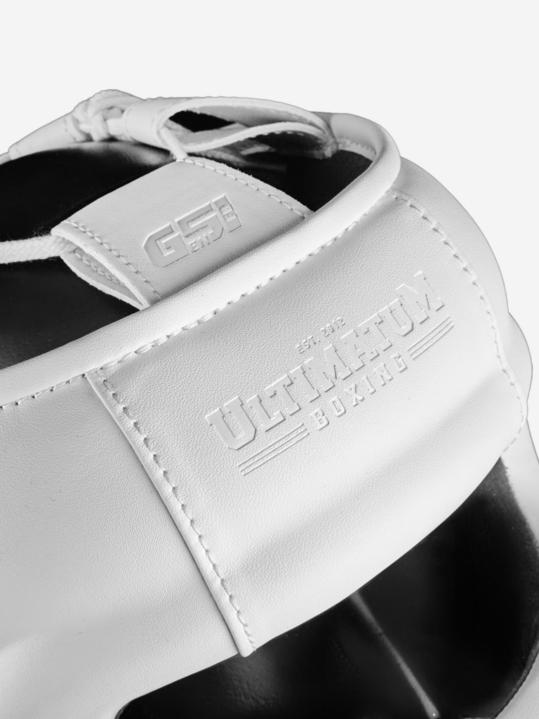 Боксёрский шлем с бампером ULTIMATUM BOXING GEN5FB HTN WHITE с алькантарой