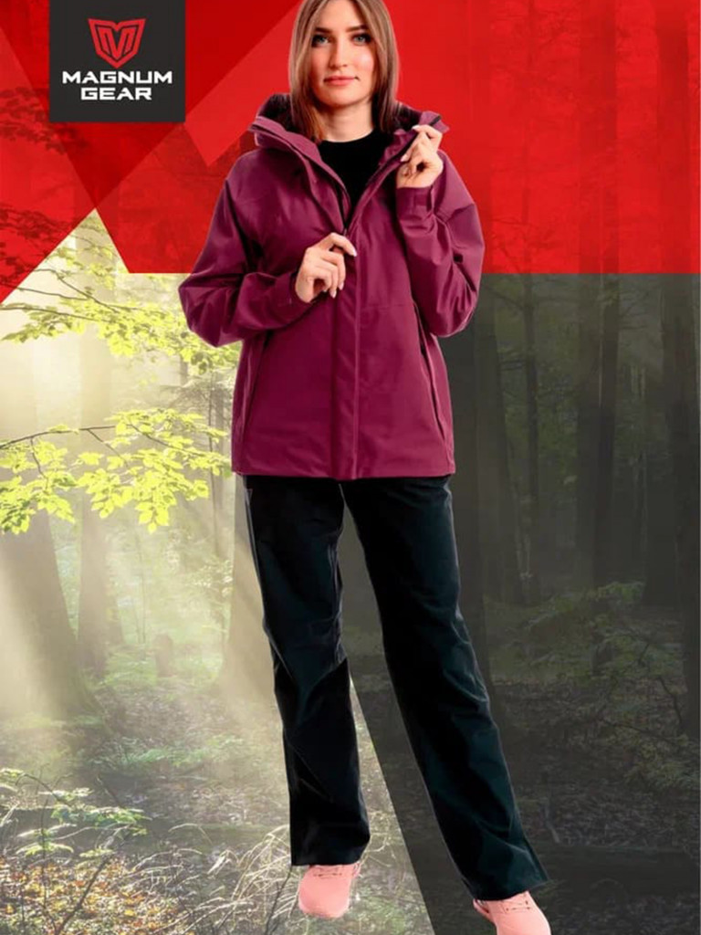 Костюм штормовой женский MAGNUM GEAR DYNAMIC LADY бордовый/черный