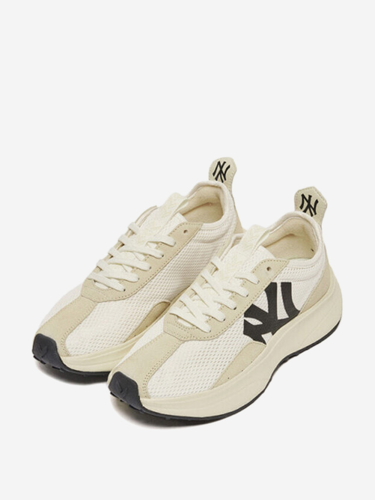 Кроссовки массивные MLB Chunky Jogger Seamball Yankees Бежево-черные