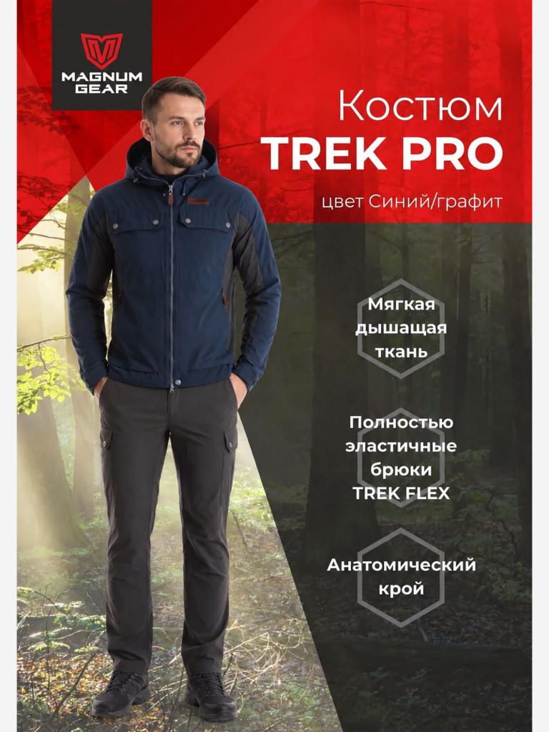 Костюм для рыбалки мужской MAGNUM GEAR TREK PRO синий