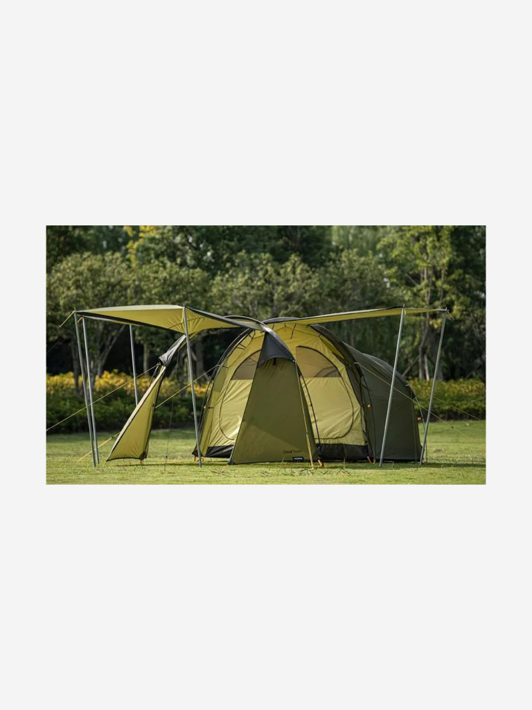 Палатка Naturehike Could Tourer 2-местная+ мотоцикл, алюминиевый каркас, серый