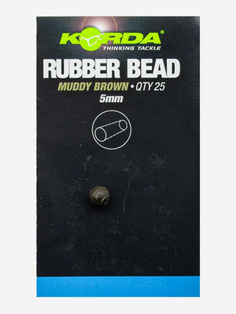 KORDA Бусина резиновая Rubber Bead Brown 5мм