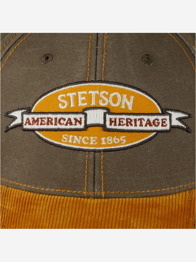 Бейсболка STETSON 7721169 BASEBALL CAP VINTAGE DISTRESSED (оливковый)