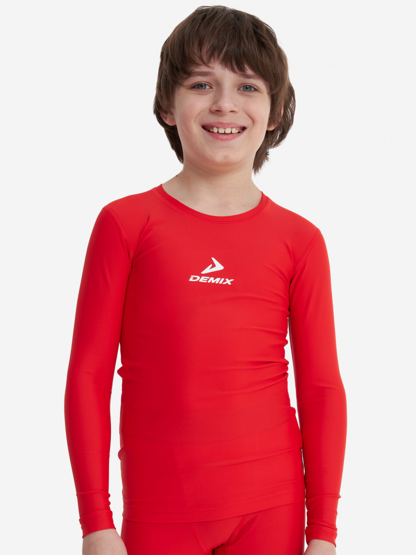 Лонгслив компрессионный для мальчиков Demix Красный 449₽